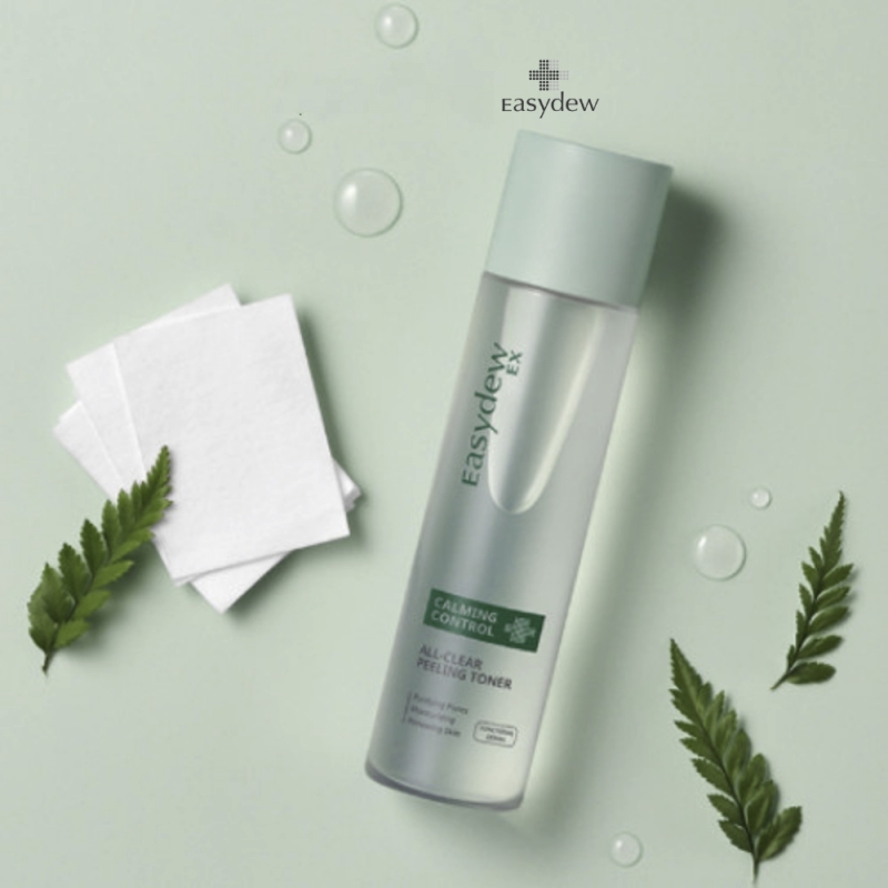 Easydew Calming Control All Clear Peeling Toner 175ml _ Toner cân bằng, kiểm soát nhờn và làm sạch sâu từ lỗ chân lông